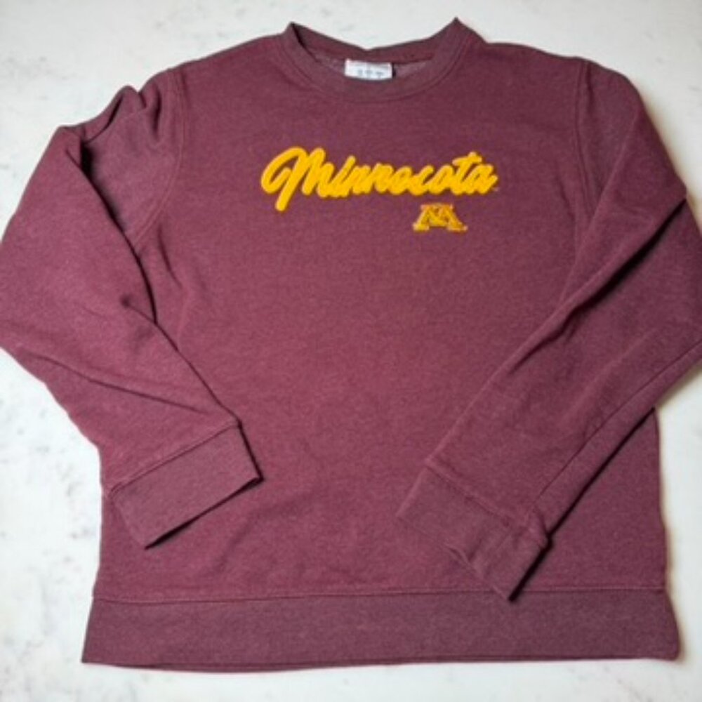 Champion Minnesota Golden Gophers Sweatshirt Maroon Fleece Crewneck L‎